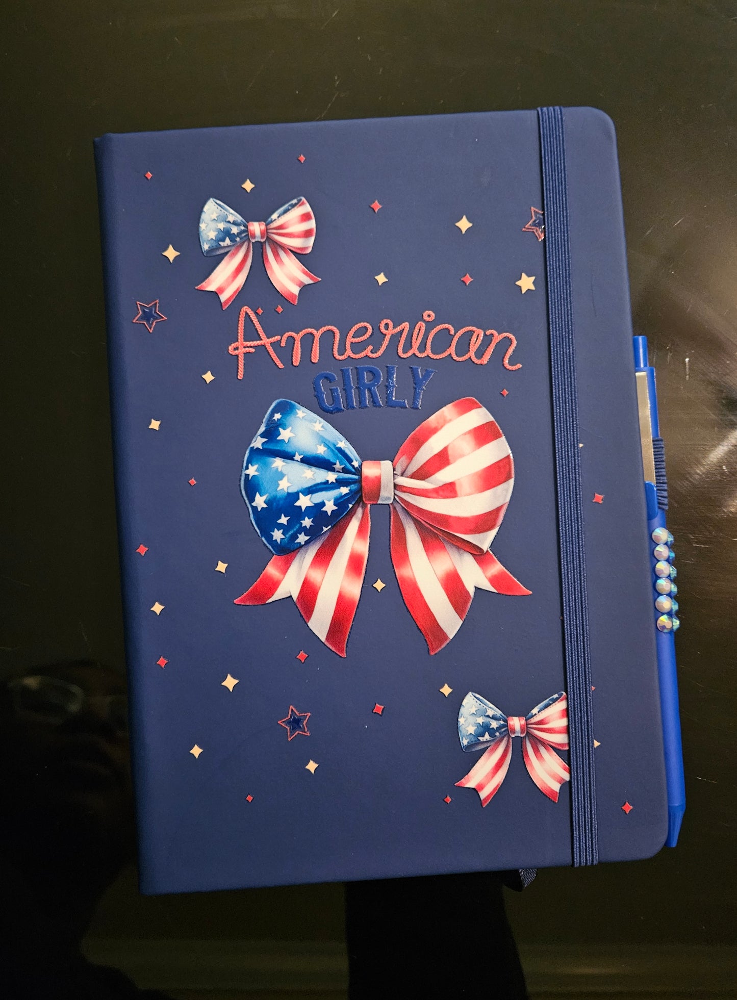 Navy Blue American Girl Journal with Bling Pen