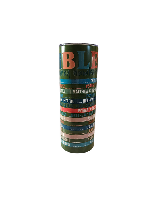 Bible Emergency Numbers 20 oz Tumbler