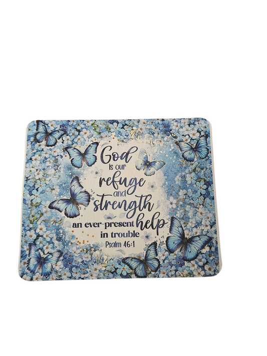 God is our Refuge Mouse Pad