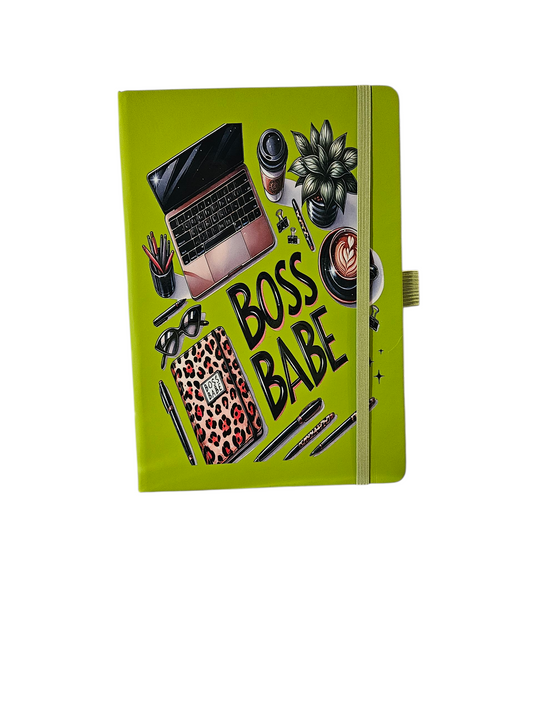 Green Boss Babe Journal with Bling Pen