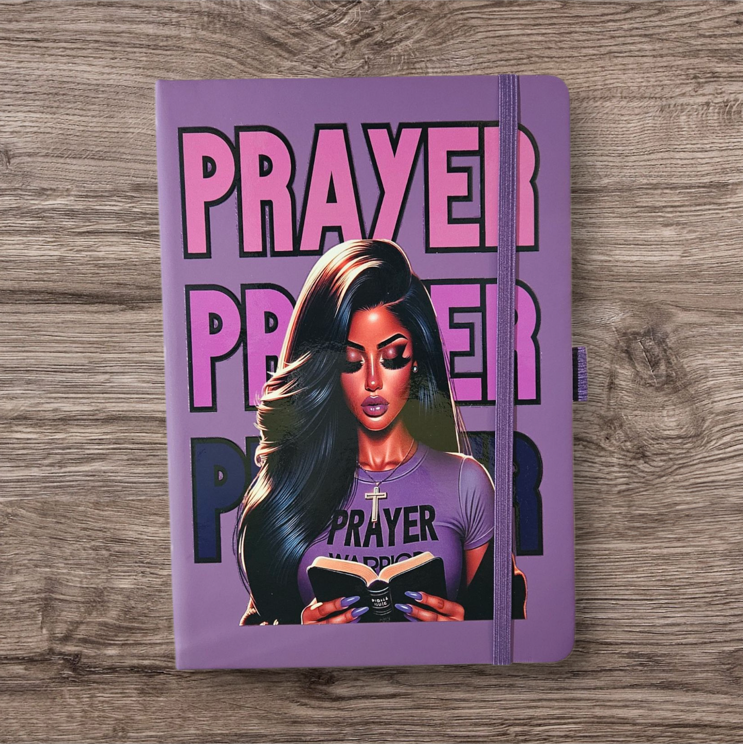 Purple Journal with the words Prayer and Bling Pen
