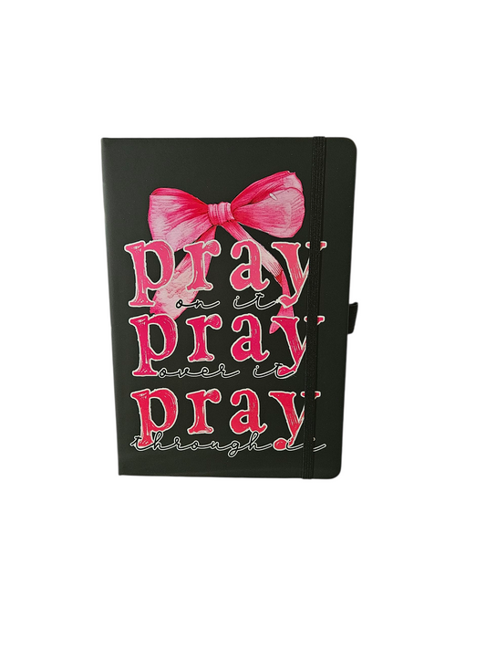 Black Journal with the words Pray with Bling Pen