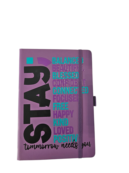 Lavender Purple Stay Beautiful Journal with Bling Pen
