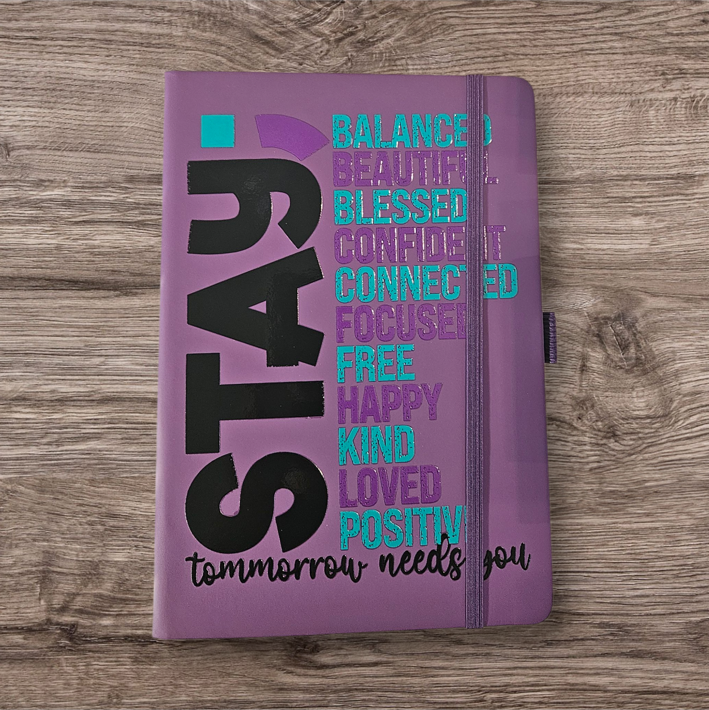 Lavender Purple Stay Beautiful Journal with Bling Pen