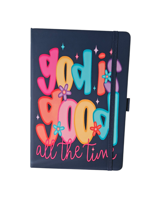 Navy Blue God is Good Journal with Bling Pen