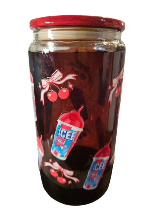 ICEE Tumbler with Red Lid