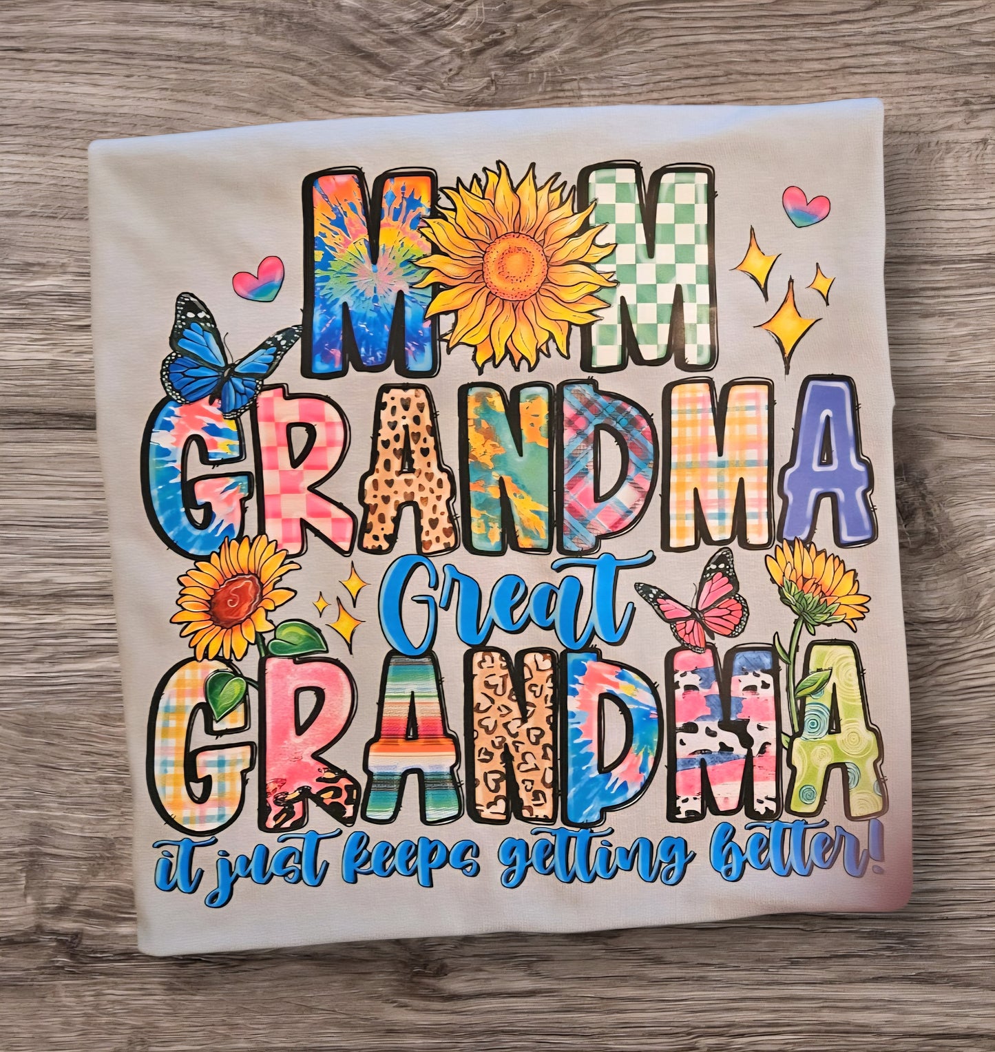 Grey T-shirt for Mom and Grandmother