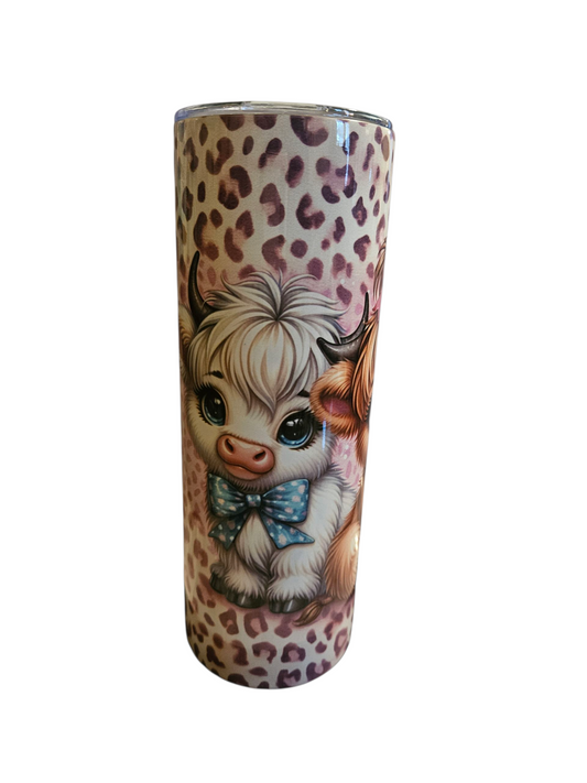 HIGHLAND COW 20 OZ SKINNY TUMBLER