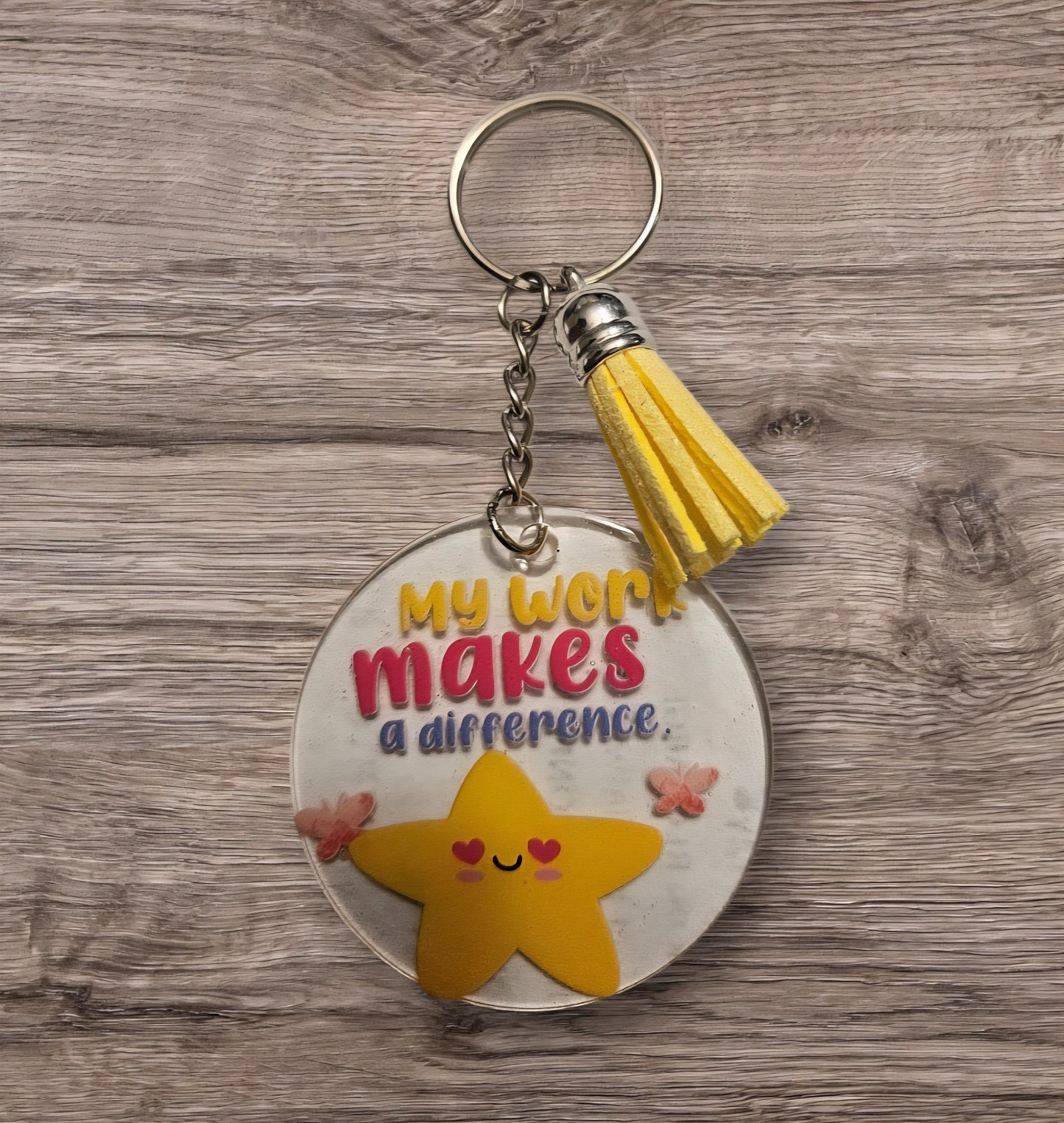My Work Makes a Difference Keyring