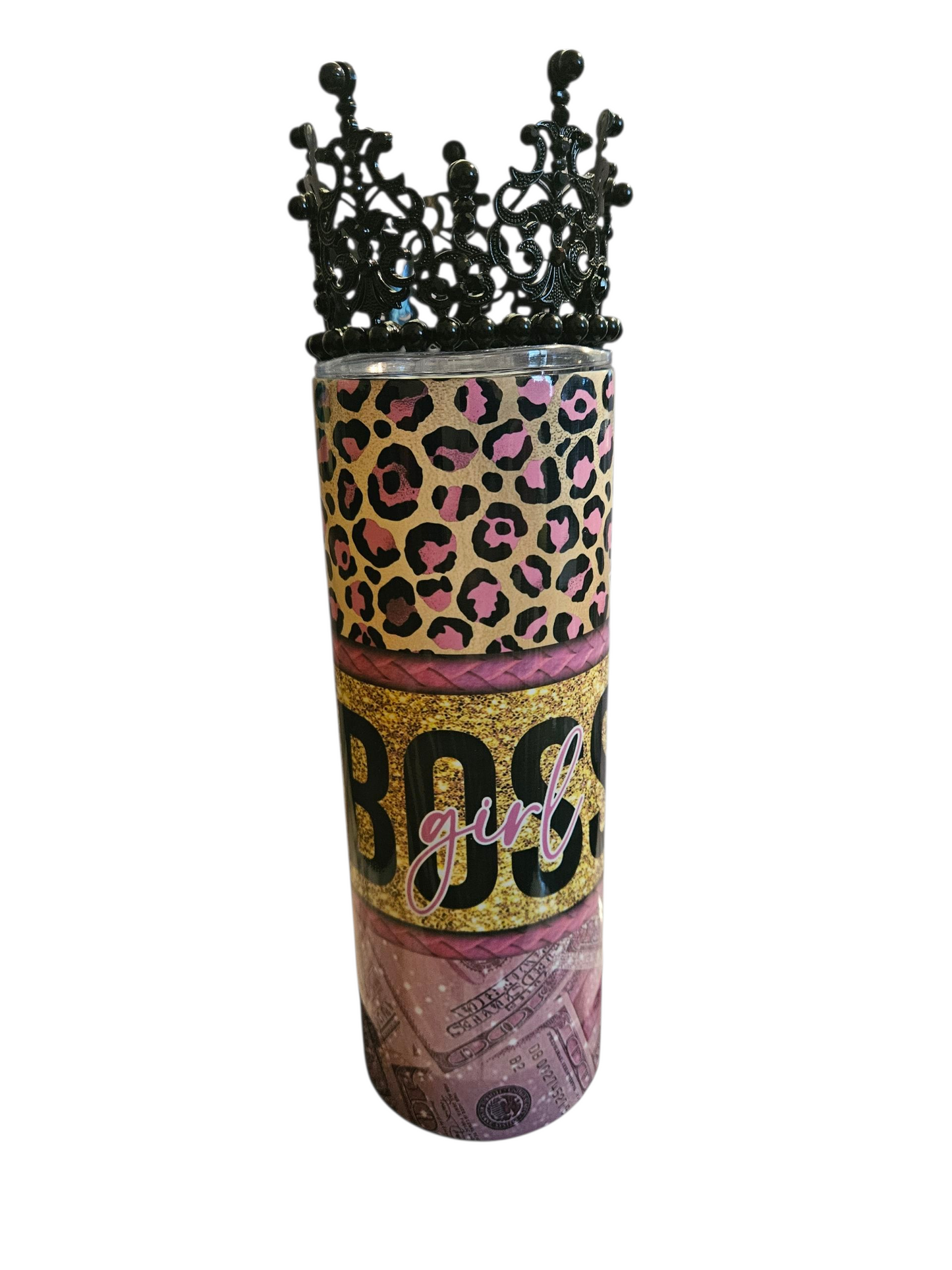BOSS GIRL WITH CROWN 20 OZ SKINNY TUMBLER