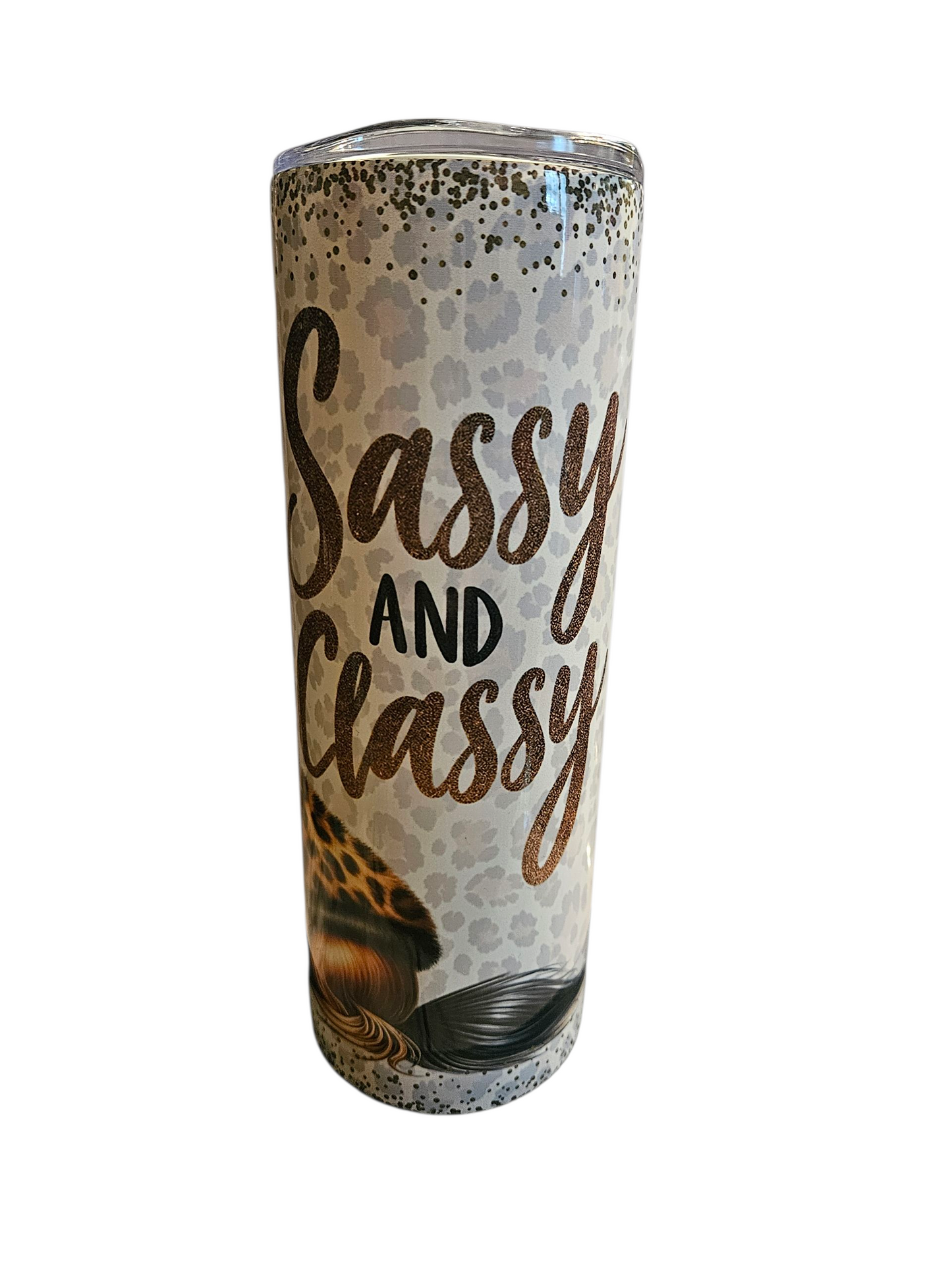 SASSY AND CLASSY DASHUND DOG- 20 OZ SKINNY TUMBLER