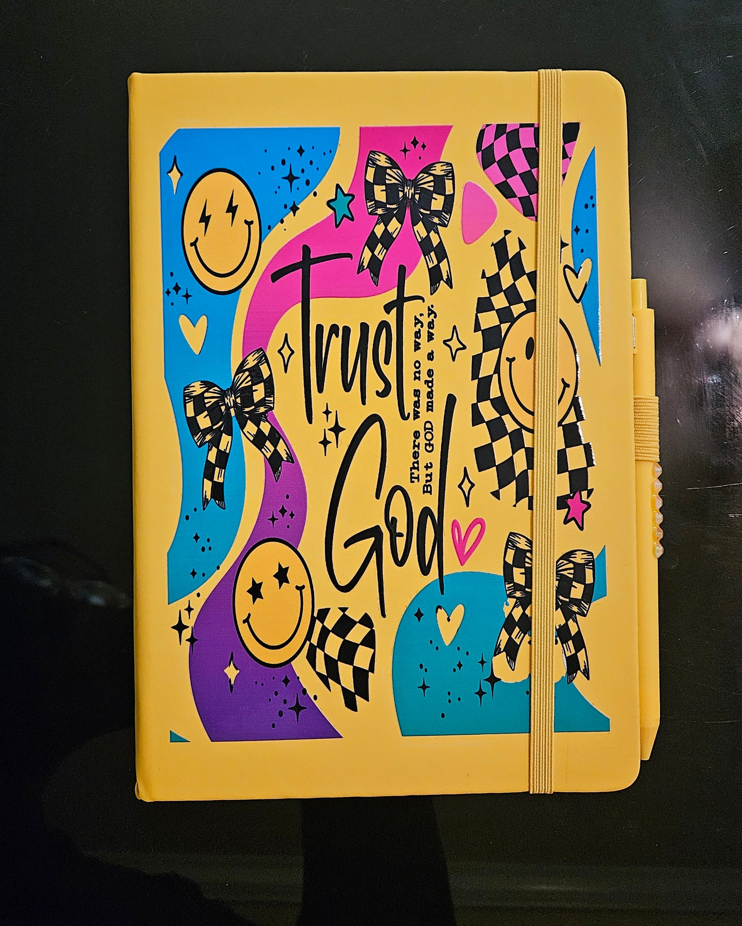 Yellow Trust God Journal with Bling Pen