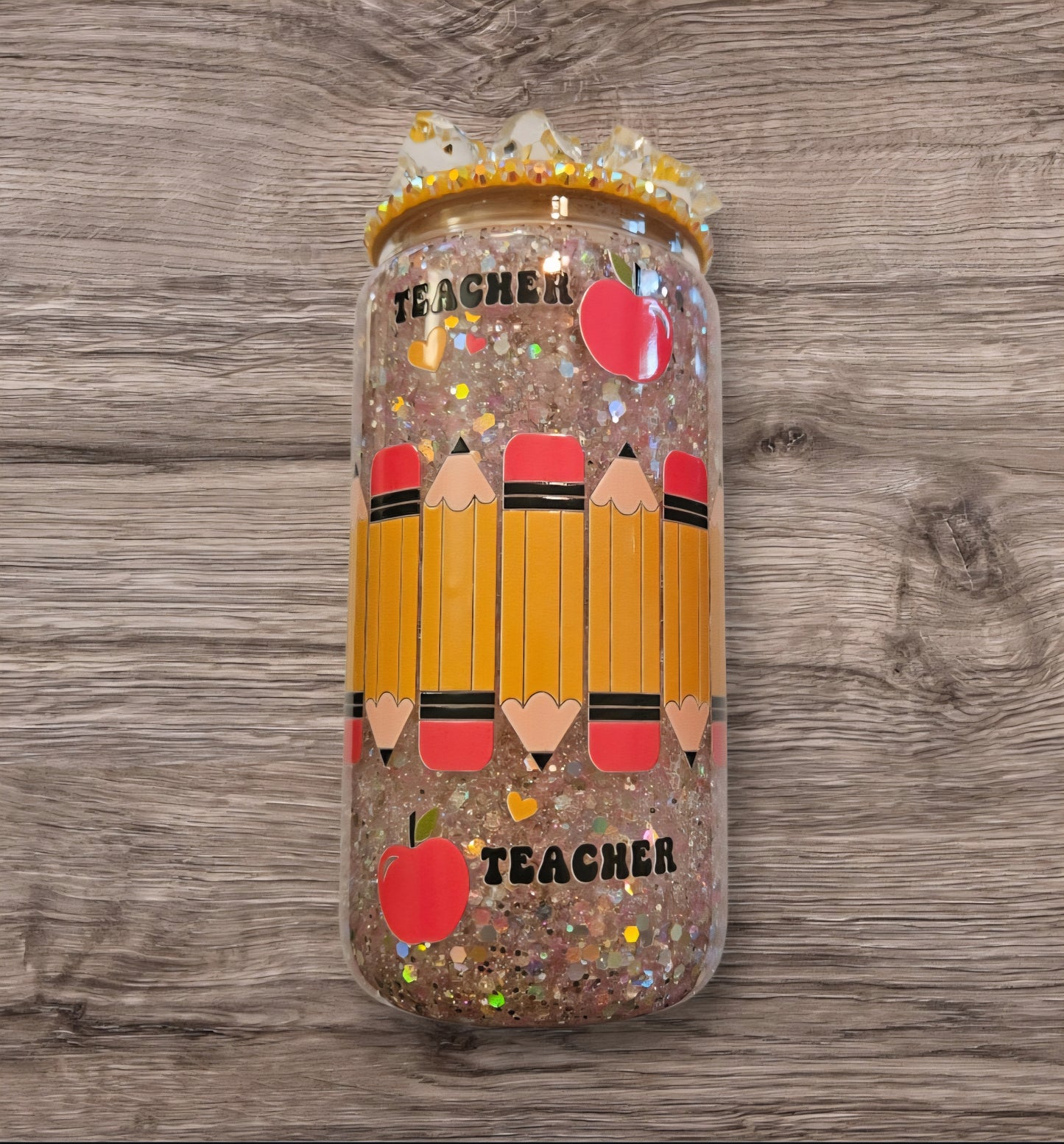 Teacher 16 oz still glitter tumbler