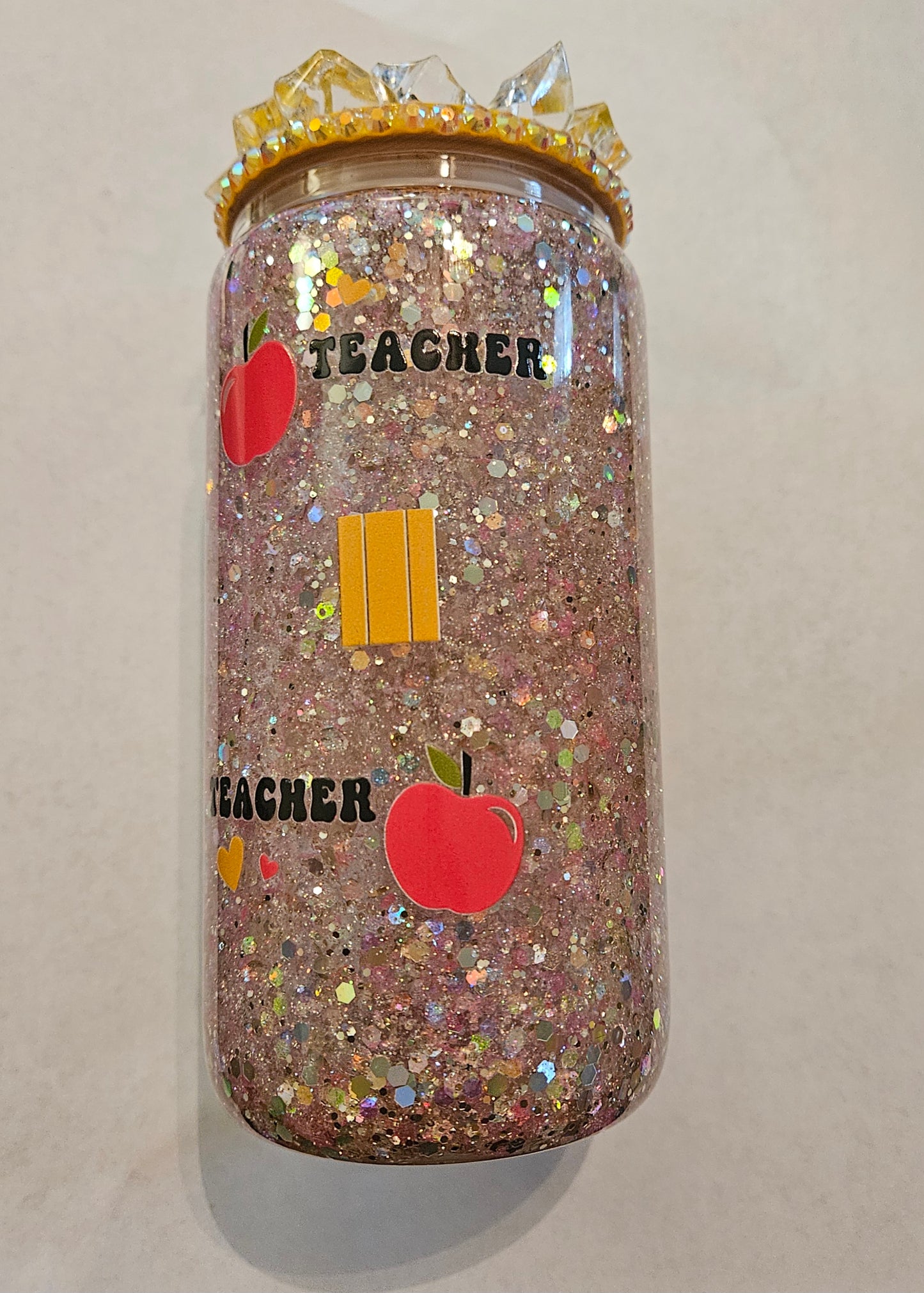 Teacher 16 oz still glitter tumbler