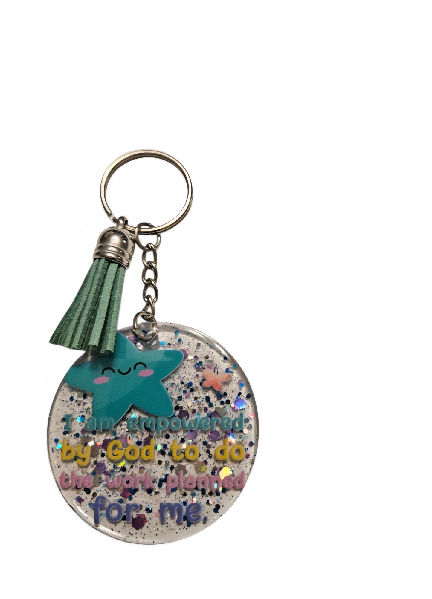 I am empowered by God Keyring