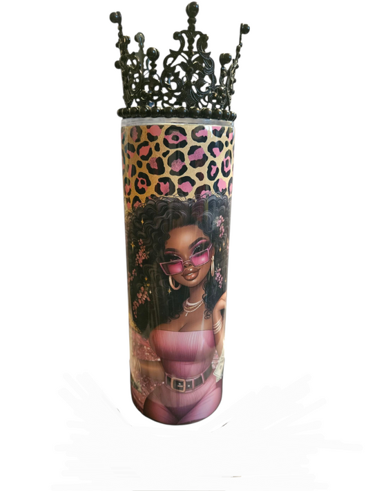 BOSS GIRL WITH CROWN 20 OZ SKINNY TUMBLER