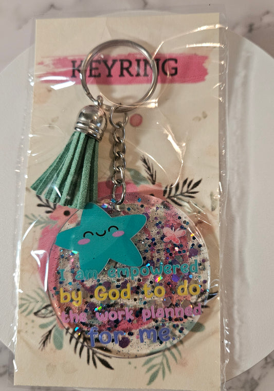 I am empowered by God Keyring